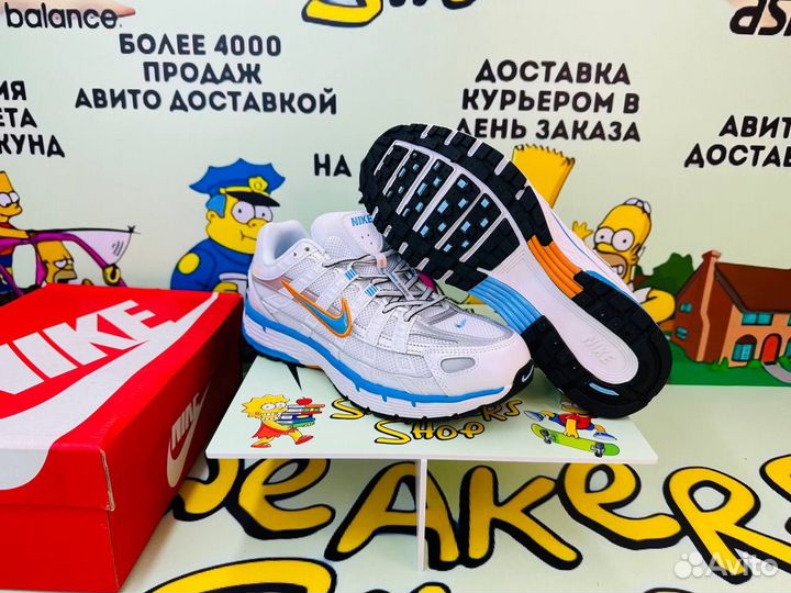 Кроссовки Nike p6000 white orange