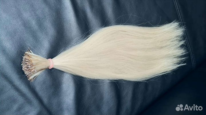 Волосы для наращивания блонд 50 см