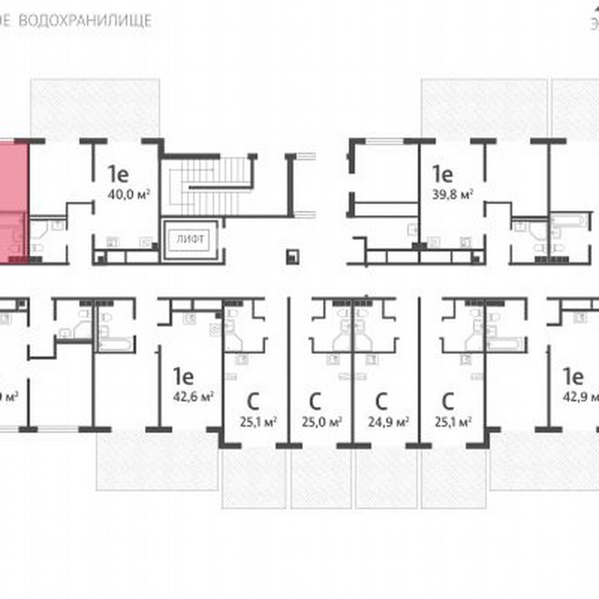 1-к. квартира, 34,8 м², 1/4 эт.