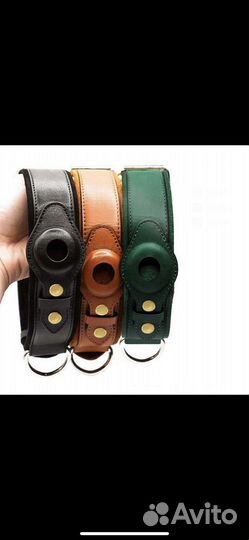 Ошейник нат.кожа для Air Tag (отслеживание)