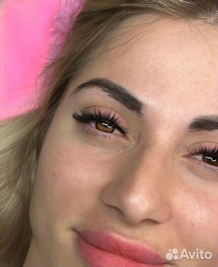 Наращивание, ламинирование ресниц Оформление брове