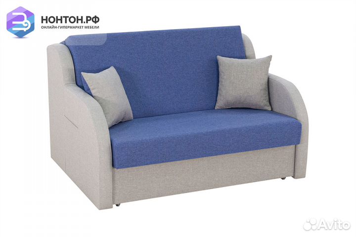 Диван аккордеон Ремикс 2 сине-серый