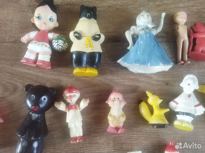 Игрушки СССР колкий пластик литая резина