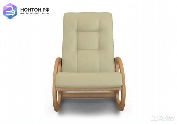 Кресло-качалка широкое бежевое