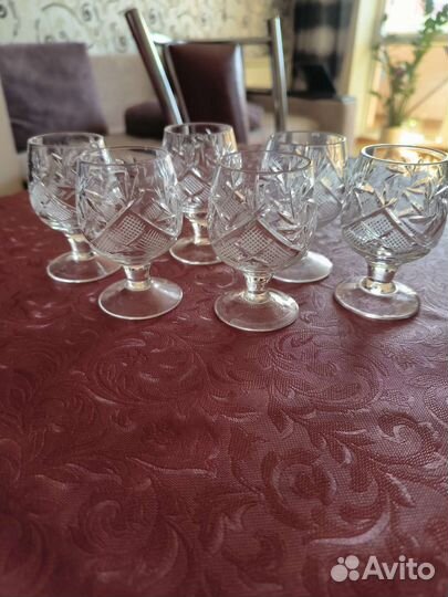 Хрустальные рюмки на ножке СССР