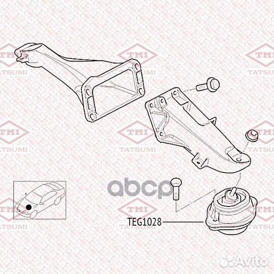 Опора двигателя BMW X5(E53) 00- TEG1028 tatsumi