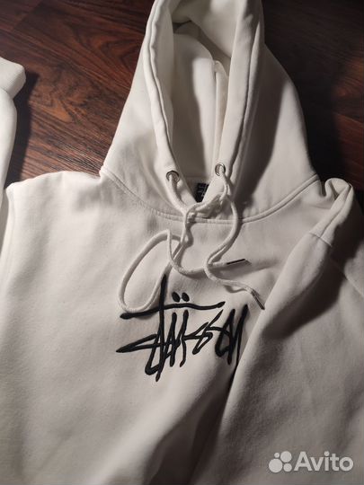 Худи stussy белая