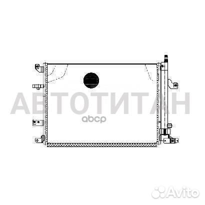 Радиатор кондиционера с ресивером для а/м Volvo S6