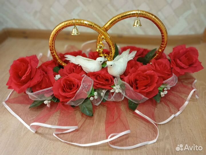 Кольца на машину свадебные