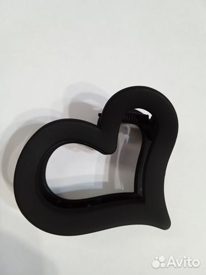 Крабик для волос сердечко