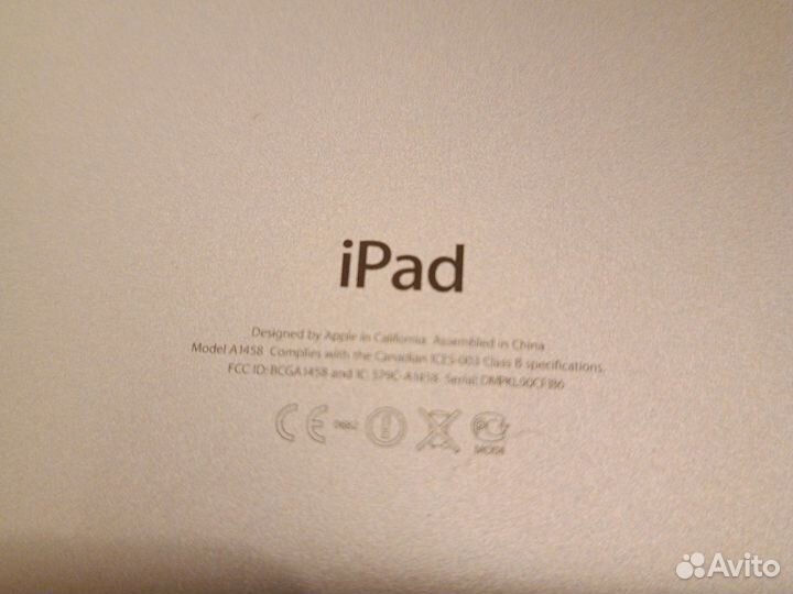 Планшет apple iPad 4 (A1458)