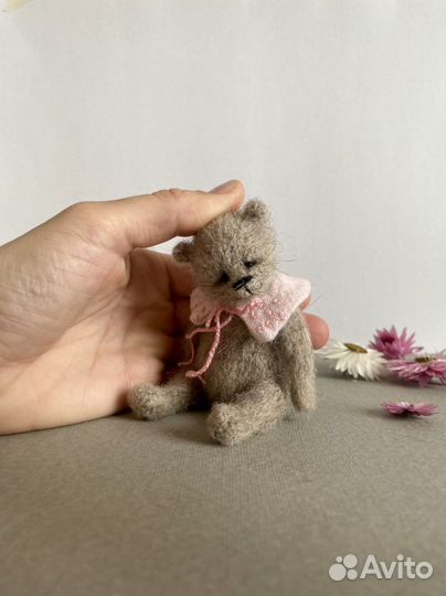 Мишка Тедди Лепесток вязаный в мешочке