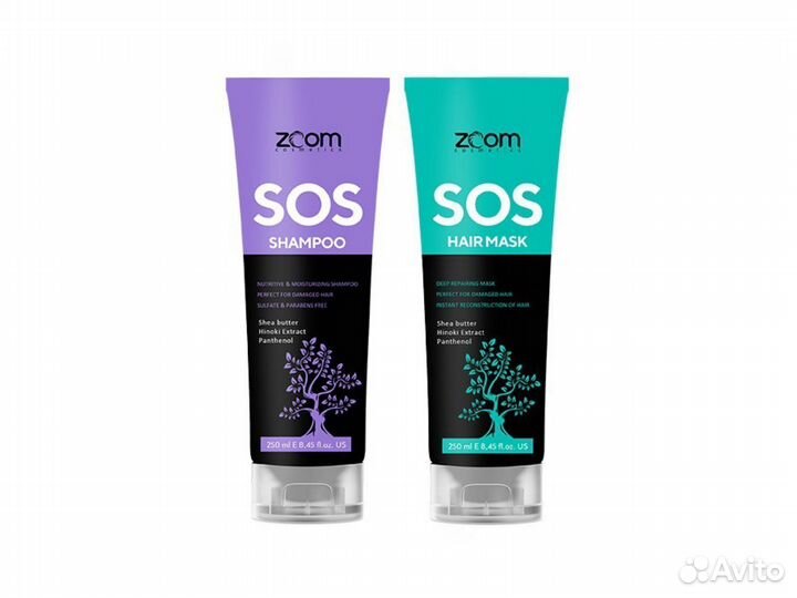 Увлажняющий Шампунь и маска для волос Zoom SOS