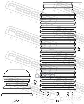 Пыльник с отбойником передний bzshb-639F-KIT BZ