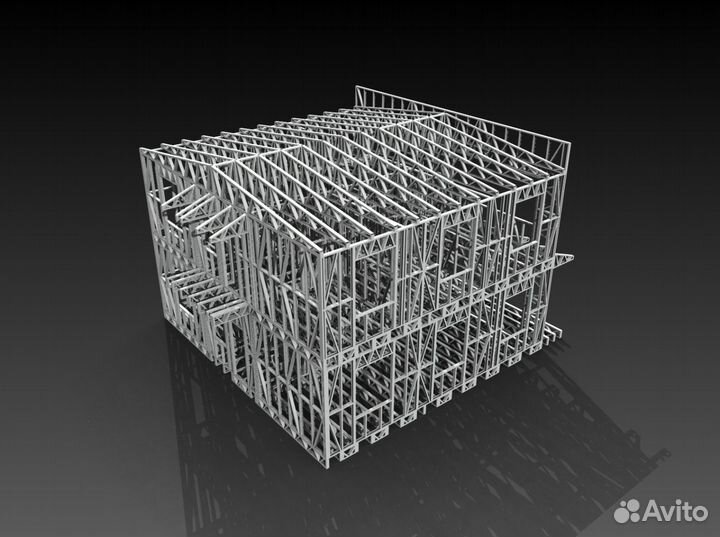 Лстк каркас торгово-офисного здания площадью 242 м