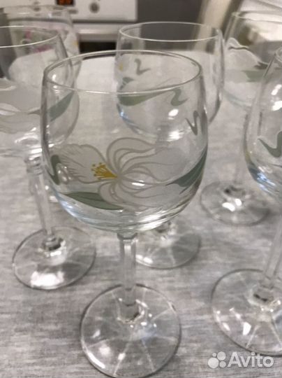 Бокалы для вина, хрустальное стекло, Богемия