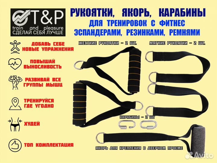Комплект для тренировок с фитнес эспандерами