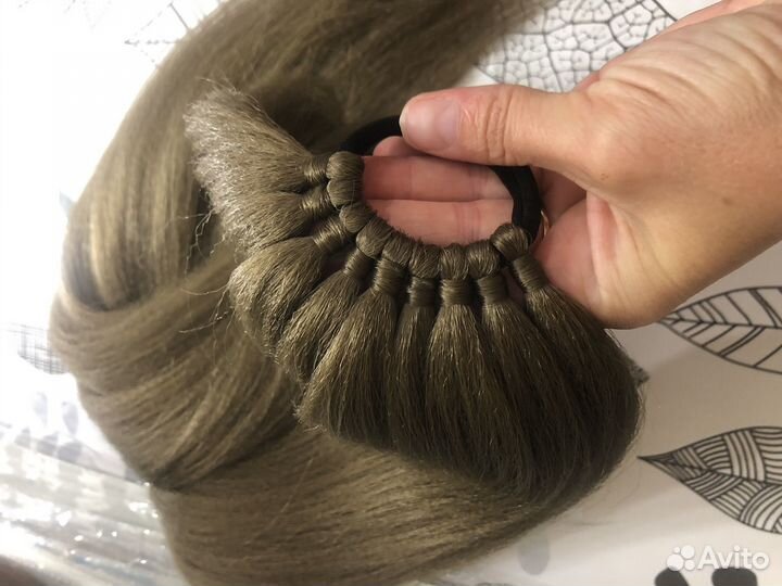 Хвост, волосы на резинке