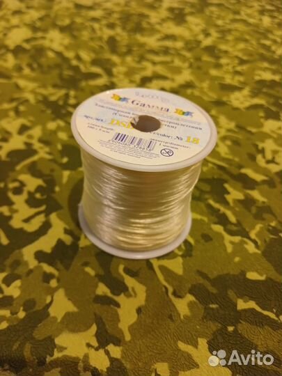 Эластомерная нить 18 белый для бисероплетения