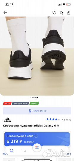 Кроссовки мужские Adidas galaxy 6 M