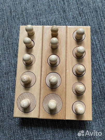 Цилиндры Монтессори, игра сортер для детей