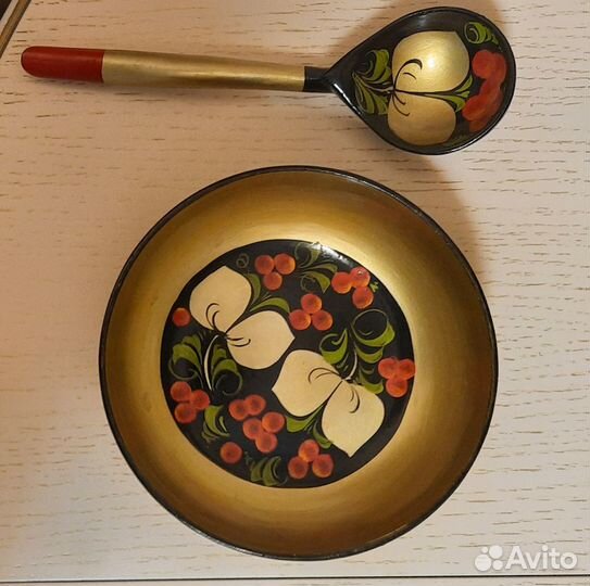 Посуда деревянная Хохлома (времён СССР)