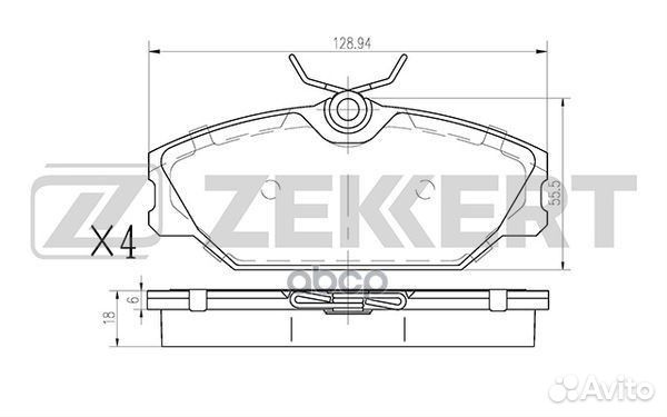 Колодки торм. диск. передн. Renault Clio II 00