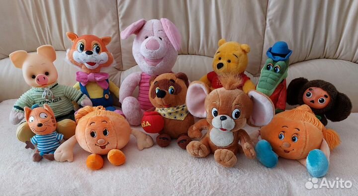 Мягкие игрушки,персонажи из мультиков