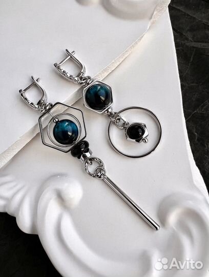 Серьги из натуральных камней
