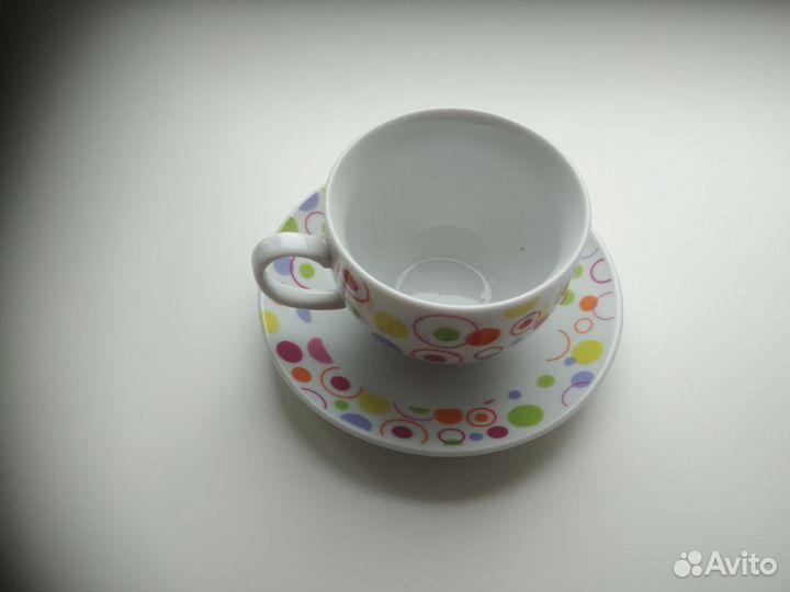 Чашка с блюдцем новые