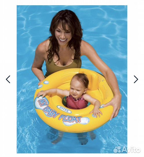 Intex детский надувной круг с сиденьем