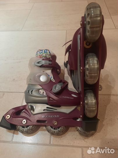 Роликовые коньки детские раздвижные