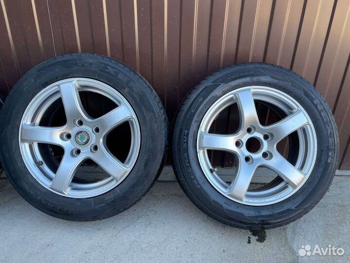 Диски литые r15 5x112 Шкода с резиной летней