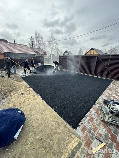 Ямочный ремонт дорог, асфальтирование участка