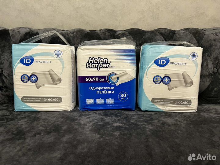 Пеленки одноразовые 60х90