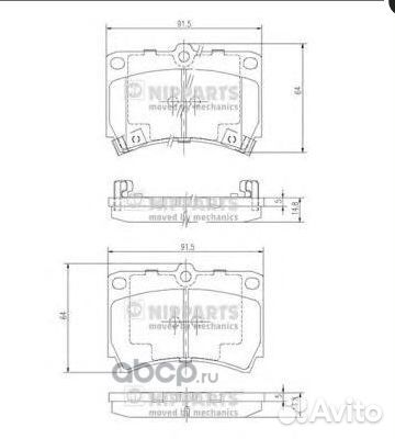 Колодки тормозные nipparts J3603036 demio/323/121