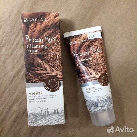 Корейская пенка 3W clinic с экстрактом бурого риса