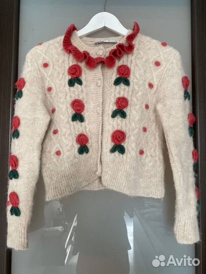 Кофта на девочку zara 152-158 см из шерсти альпаки