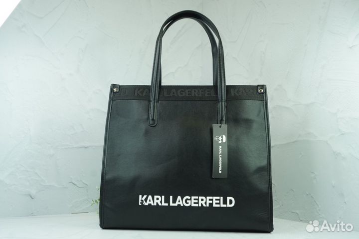 Сумка шоппер Karl Lagerfeld tote черная люкс