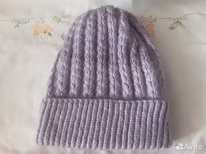 Шапочка вязанная и бактус(новые)