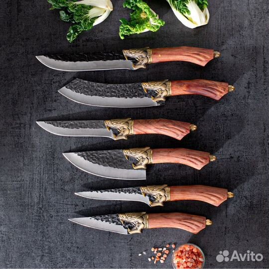 Кухонный нож для мяса и овощей с чехлом