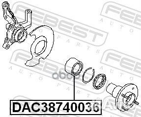 Подшипник ступичный передний (38x74x36) DAC3874