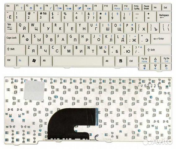 Клавиатура Acer Aspire One A110 A150 D150 белая