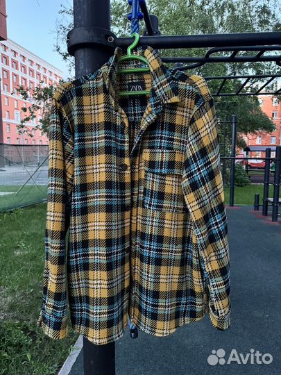 Рубашка клетчатая теплая zara