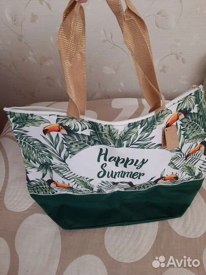 Набор :Сумка пляжная,новая и миниатюрка,ивроше