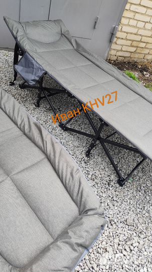 Раскладушка туристическая с матрасом