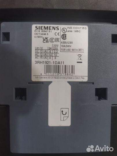 Контактор 275А. Siemens 3RT1456-6AP36