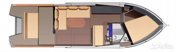 Моторная яхта. Катер алюминиевый