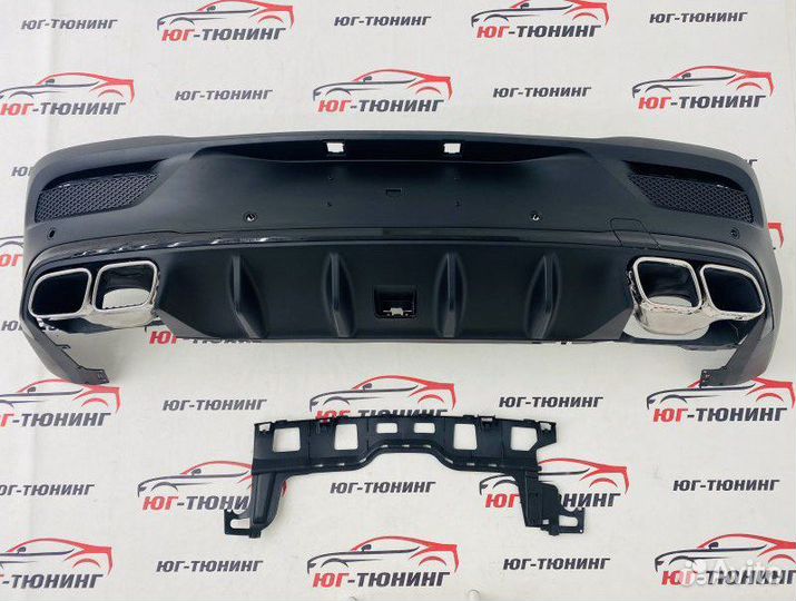 Диффузор с хром насадками 63 amg Mercedes-Benz