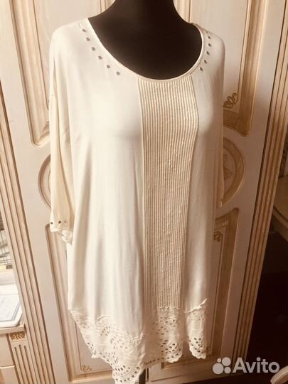 Летняя блуза туника вискоза Flannel Австралия р 54